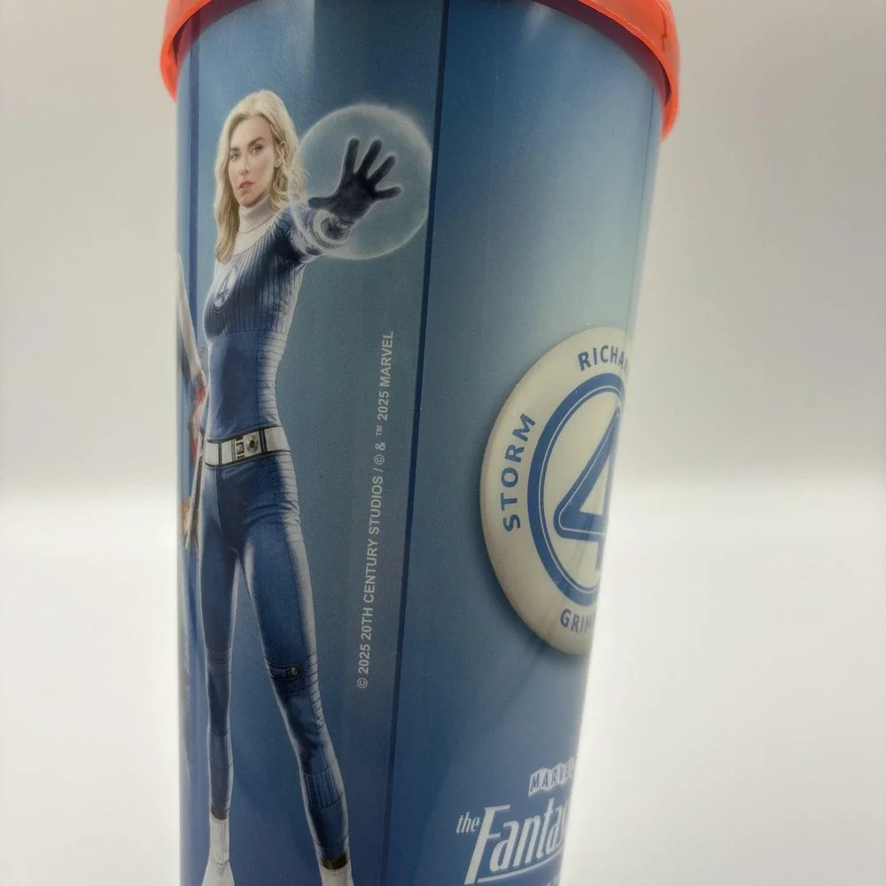 Marvel Fantastic Four‎ 32 Oz Human Torch Tumbler Cup With Lid Straw 2025 Movie